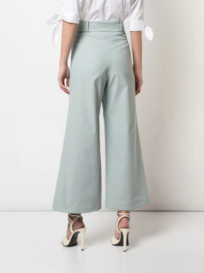 Shop Alexis Everette Trousers In Green