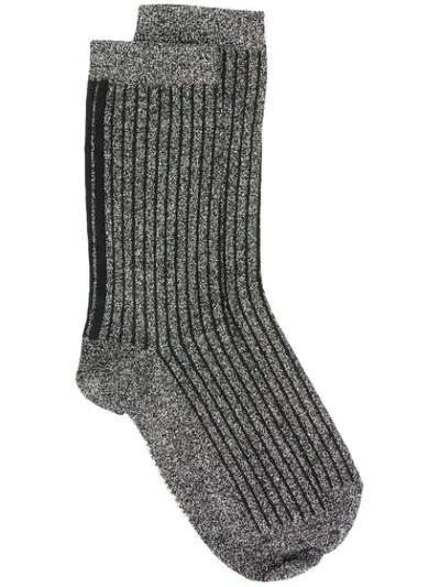Shop Isabel Marant Glittered Socks In Black