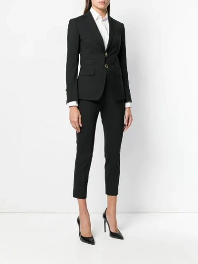 Shop Dsquared2 Button-embellished Suit In Black