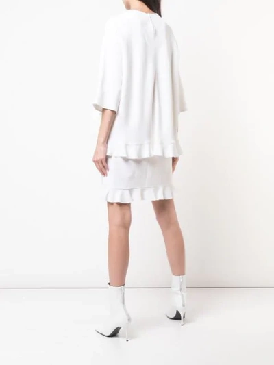 Shop Stella Mccartney Ruffle Trim Dress In White