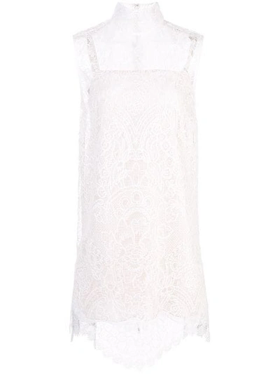Shop Vera Wang Sleeveless Tunic Dress In White