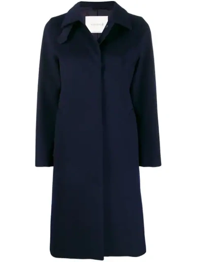 Shop Mackintosh Dunkeld Navy Storm System Wool 3/4 Coat | Lm-1018f In Blue