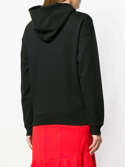 Shop Givenchy Graphic Print Hooded Sweatshirt - Black