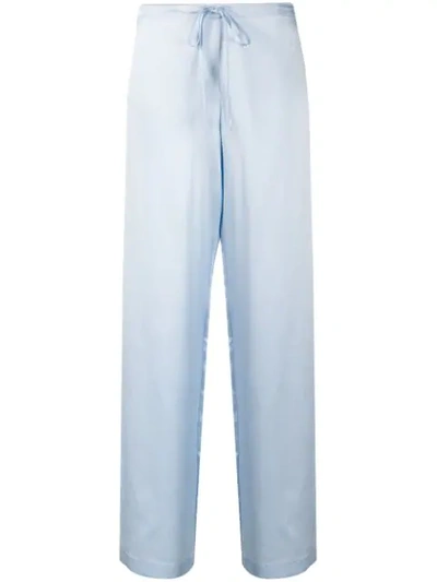 Shop La Perla Silk Pyjama Set In Blue