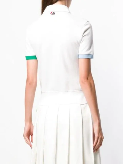 Shop Thom Browne Poloshirt Aus Baumwolle In White