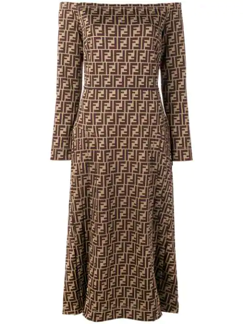 fendi off the shoulder dress
