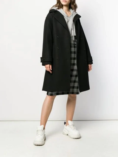 KENZO DOUBLE BREASTED COAT - 黑色