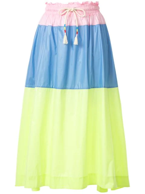 Mira Mikati Colour Block Skirt In Multicolour | ModeSens