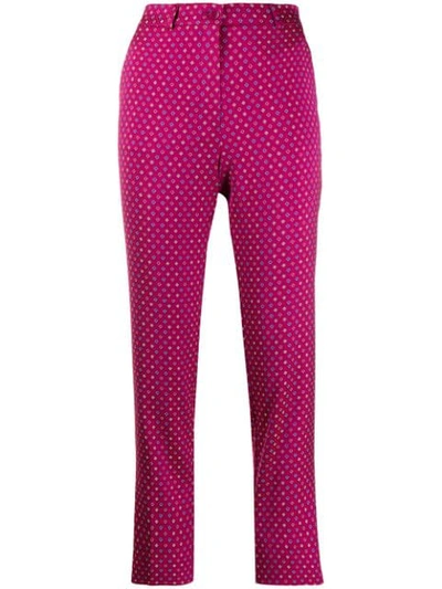 Shop Etro Jacquard Trousers In Pink