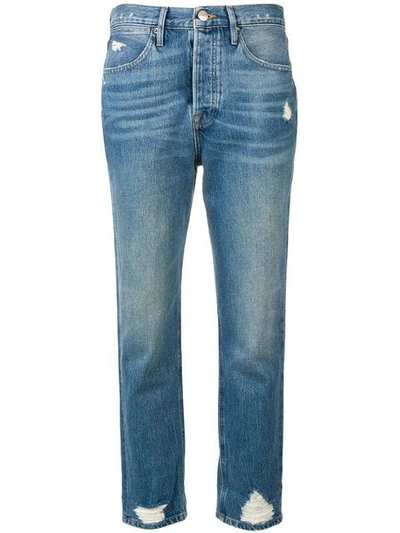 Shop Frame Le Pegged Jeans In Blue