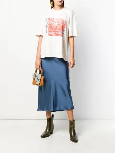 ANINE BING FITTED MIDI SKIRT - 蓝色