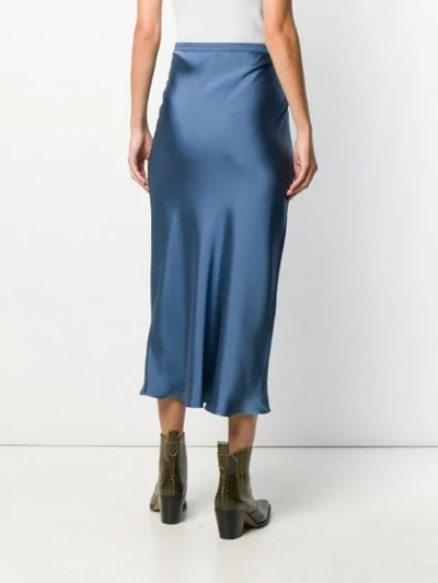 Shop Anine Bing Fitted Midi Skirt - Blue