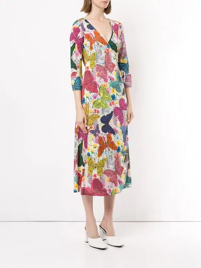 Shop Ultràchic Butterfly Print Dress - Multicolour