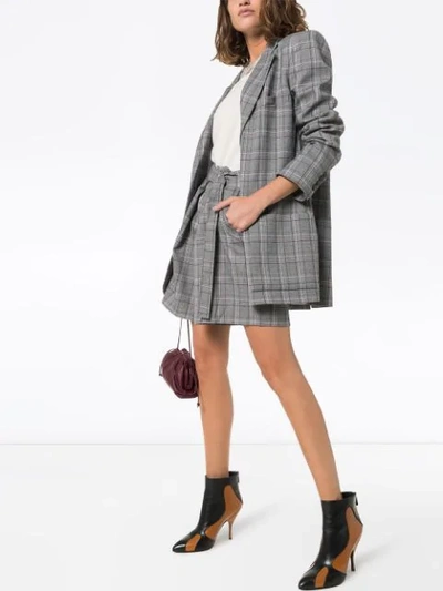 Shop Tibi James Check Pattern Blazer In Multicolour