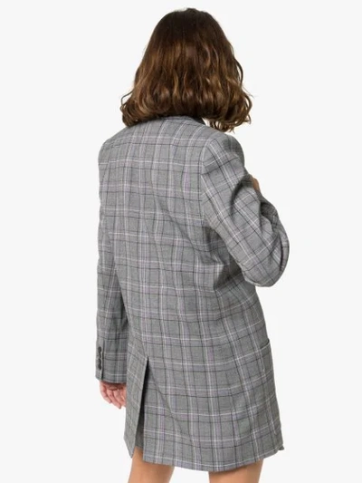 Shop Tibi James Check Pattern Blazer In Multicolour