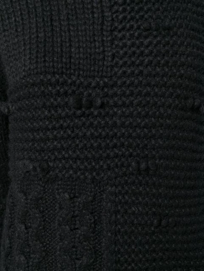 Shop Simone Rocha Patchwork Roll Neck Sweater - Black
