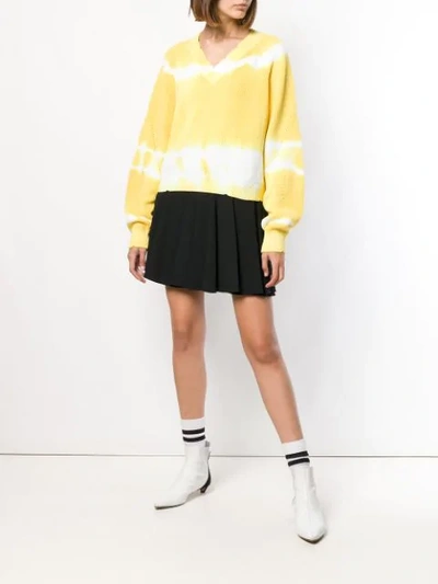 Shop Msgm Tie In Yellow