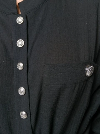 Shop Balmain Belted-waist Playsuit In Black