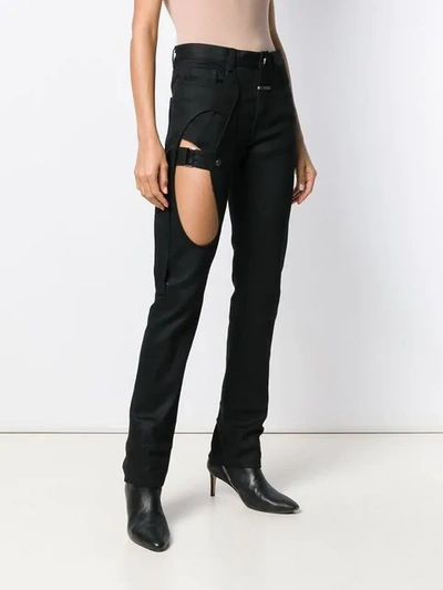 Shop Zilver Bci Cut-out Jeans In Black