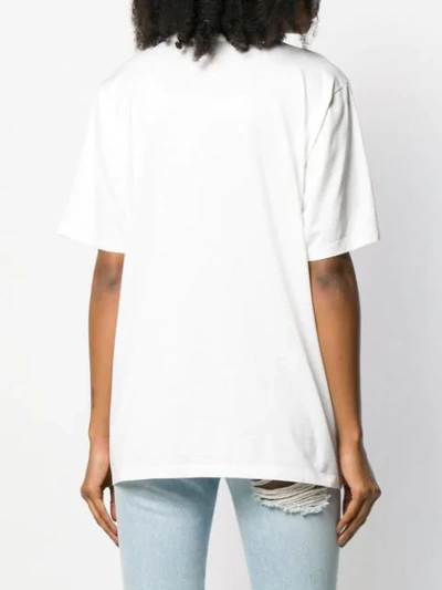 Shop Golden Goose Faded Star Print T-shirt In White