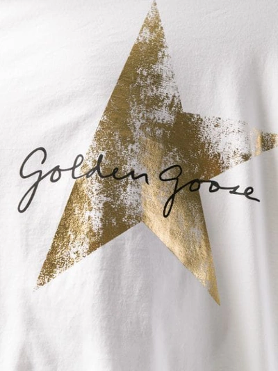 Shop Golden Goose Faded Star Print T-shirt In White