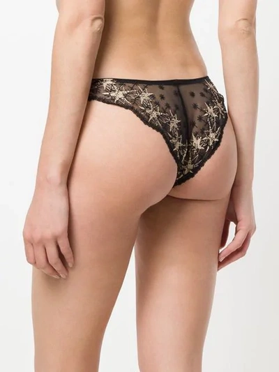 Shop Chite' Lace-embroidered Briefs In Black