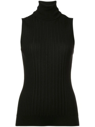 Shop Maison Margiela Turtle Neck Top - Black