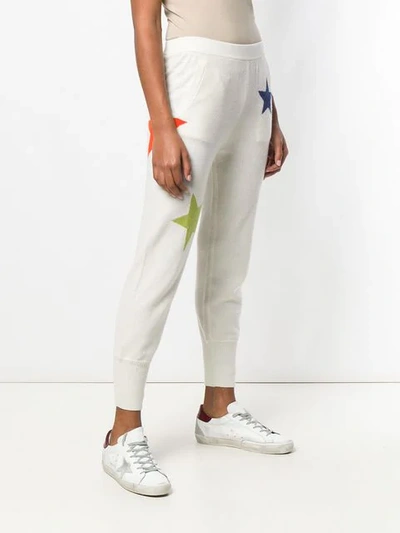 Shop Allude Star Patch Knitted Joggers In White