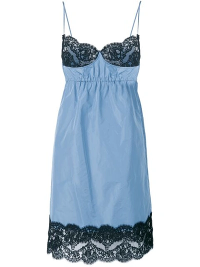 Shop N°21 Flared Lace Dress In Blue