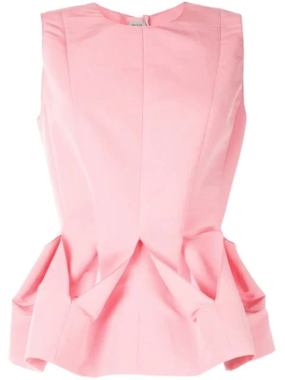 Shop Maison Rabih Kayrouz Cut Out Structured Top In Pink