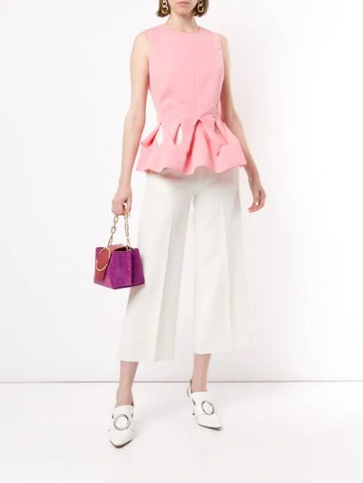 Shop Maison Rabih Kayrouz Cut Out Structured Top In Pink