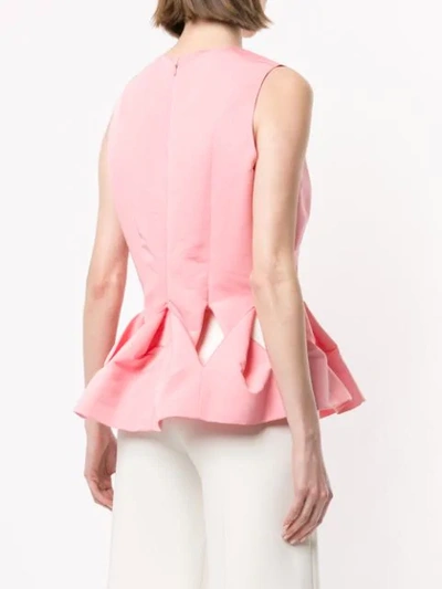Shop Maison Rabih Kayrouz Cut Out Structured Top In Pink
