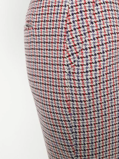 Shop Pinko Checked Trousers In Red