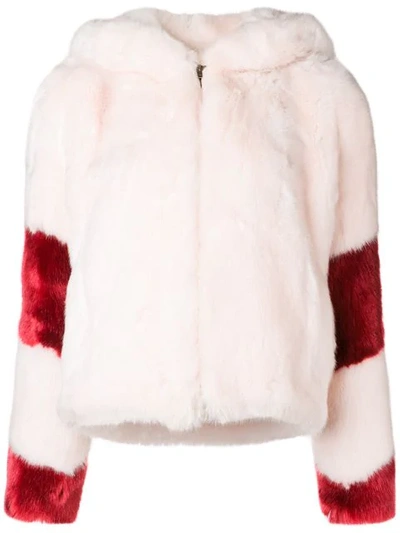 Shop La Seine & Moi Lisa Faux Fur Jacket In Pink