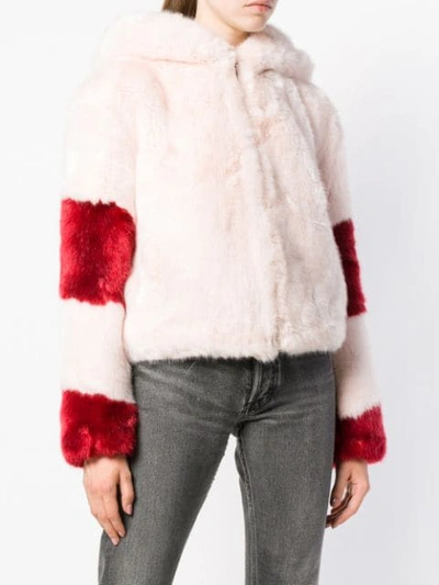 Shop La Seine & Moi Lisa Faux Fur Jacket In Pink