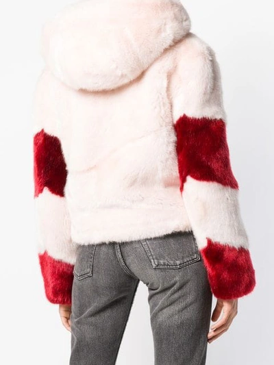 Shop La Seine & Moi Lisa Faux Fur Jacket In Pink