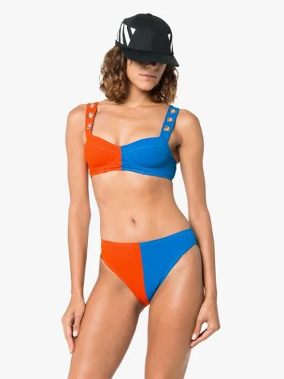 Shop Ack Ana Due Two-tone Bikini In Blue