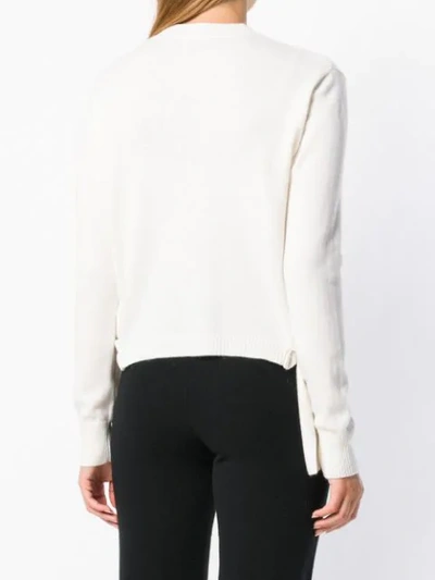 Shop Cashmere In Love Stella Cropped Jumper In White