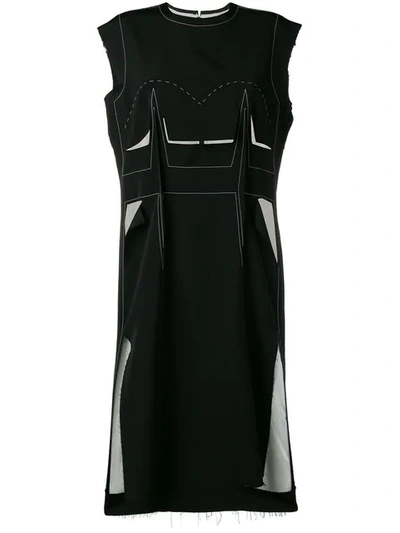 Shop Maison Margiela Deconstructed Dress In Black