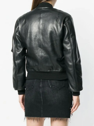 Shop Saint Laurent Bomber Jacket In Black