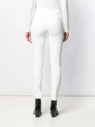 Shop Joseph Zoom Gabardine Skinny Trousers In White