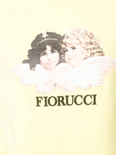 Shop Fiorucci 'vintage Angels' Sweatshirt In Yellow