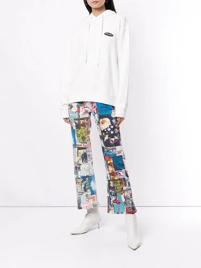 Ground Zero Cut Out Back Hoodie In White