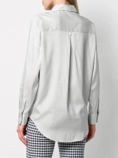 Shop Alberto Biani Tailored Pinstripe Shirt In White