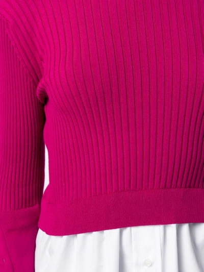 Shop Kenzo Layered Knitted Top In Pink