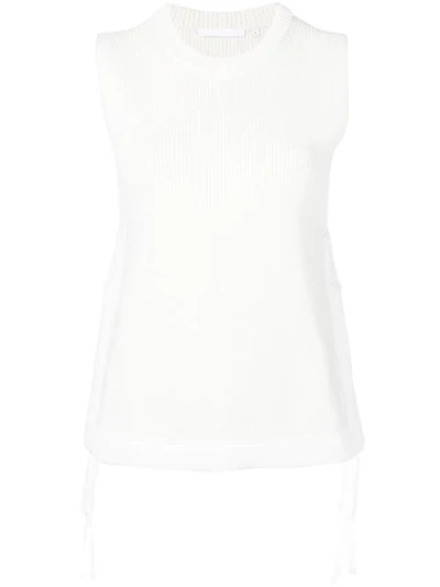 Shop Helmut Lang Knitted Vest In White