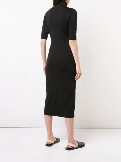 PROENZA SCHOULER 3/4 SLV DRESS W CF ZIP-BODYSUIT JERSEY - 黑色