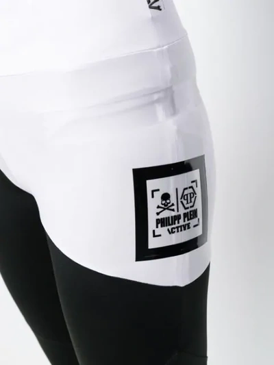 Shop Philipp Plein Block Colour Track Jacket In White