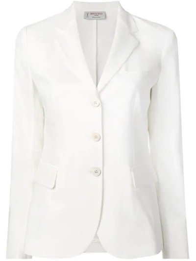 Shop Alberto Biani Slim-fit Blazer In White