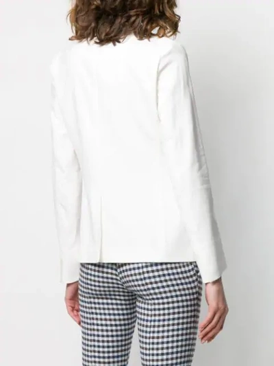 Shop Alberto Biani Slim-fit Blazer In White